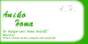 aniko homa business card